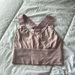 Pink Victoria’s Secret Cropped Fitness Tank
